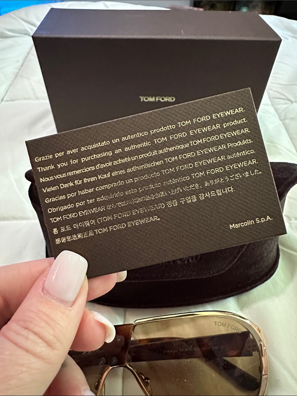 Tom Ford Gold Frame Brown Lens Women's Sunglasses - Picture 6 of 6